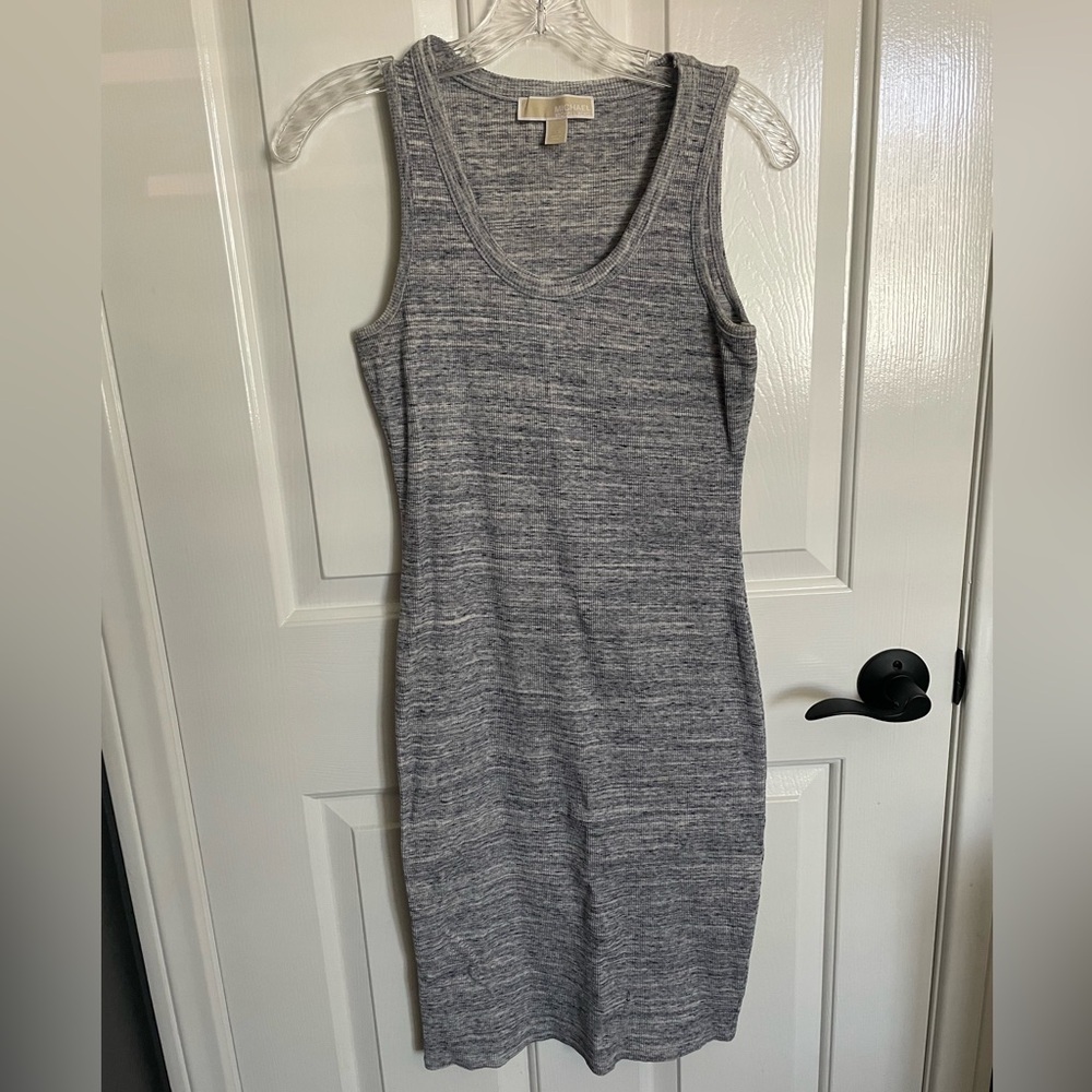 Michael Kors fitted rib tank dress - XS - heather grey